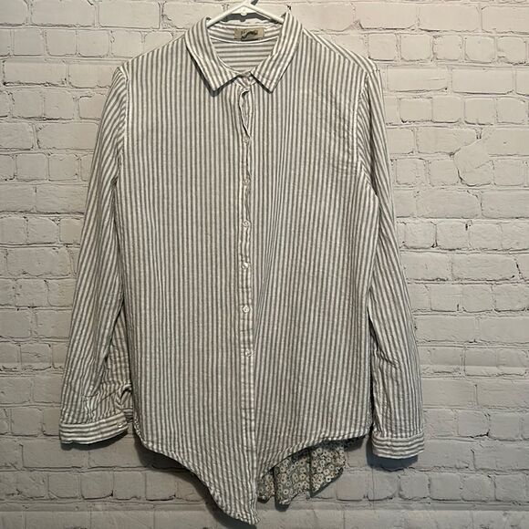 Passport Women’s Long Sleeve Button Stripe Shirt XL - Picture 1 of 2